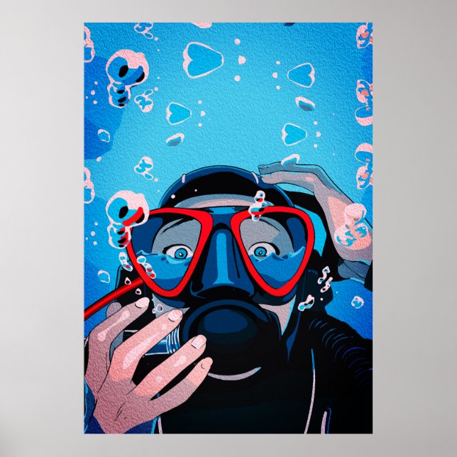 Diver’s Surprise – Underwater Adventure Poster (Front)