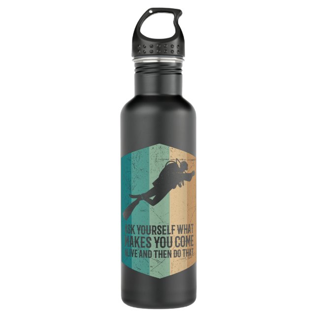 Diver Sayings Scuba Diver Apparel Dive Instructor 710 Ml Water Bottle (Front)