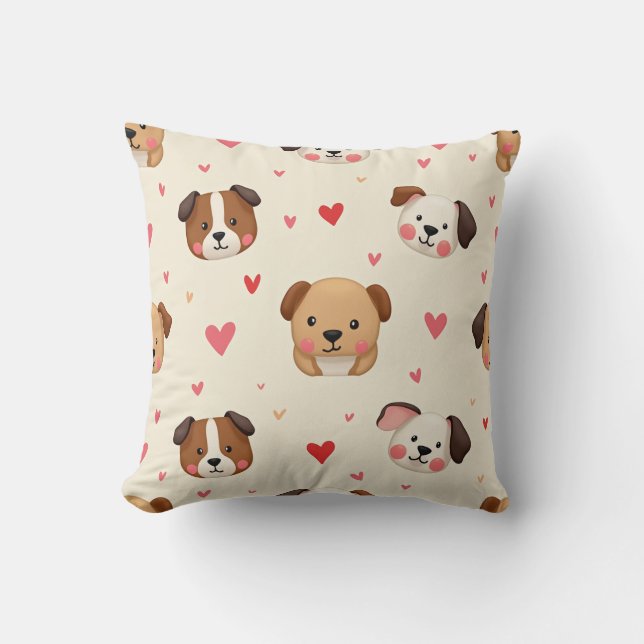 Divers coussins de chiot mignons (Recto)