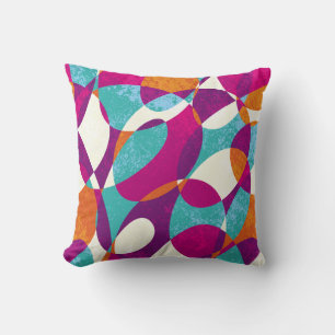 Diverse colours, vintage pattern collection. throw pillow