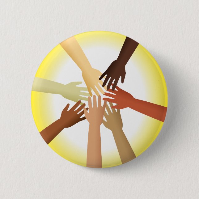 Diverse Hands 2 Inch Round Button (Front)