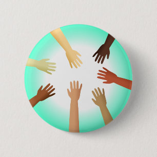 Diverse Hands 2 Inch Round Button