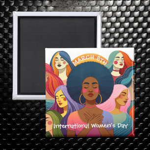 Diverse International Women's Day Magnet