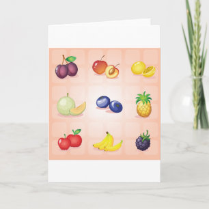 Diverses Cartes de voeux Fruits