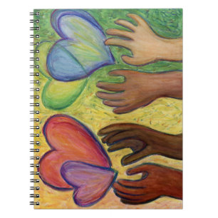 Diversité Coeurs Mains Amour Art Journal Carnet