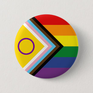Diversity and Inclusion Progress Pride Flag 2 Inch Round Button