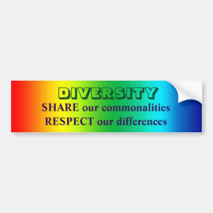 DIVERSITY bumper sticker