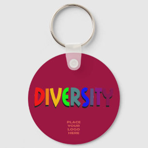 Diversity Custom Burgandy Keychain