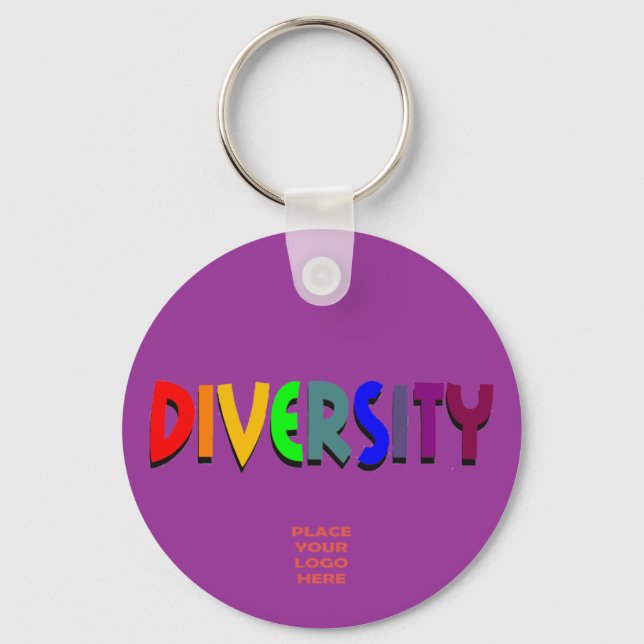 Diversity Custom Purple Keychain (Front)