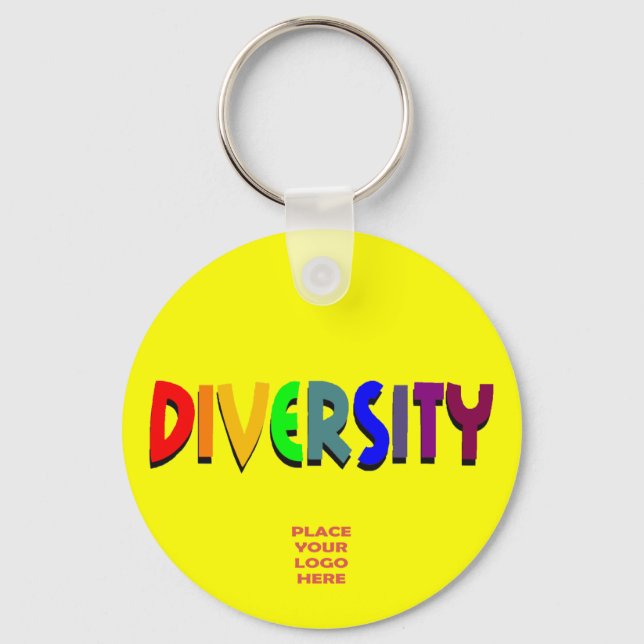 Diversity Custom Yellow Keychain (Front)