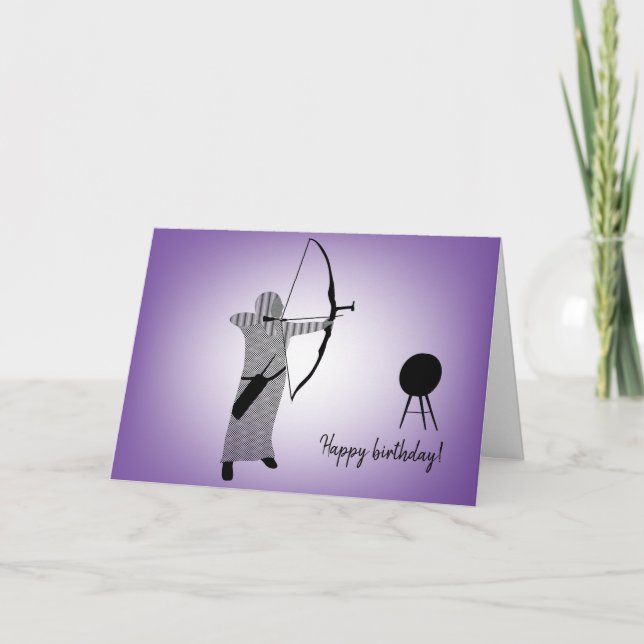 Diversity Designs Muslim Girl Archer Card (Front)