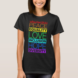 Diversity Equality Love Peace Human Rights Social  T-Shirt