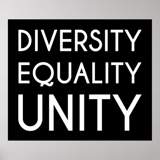Diversity, Equality, Unity Poster (Front)