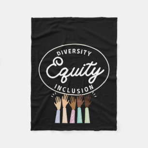 Diversity Equity And Inclusion Sticker Fleece Blanket