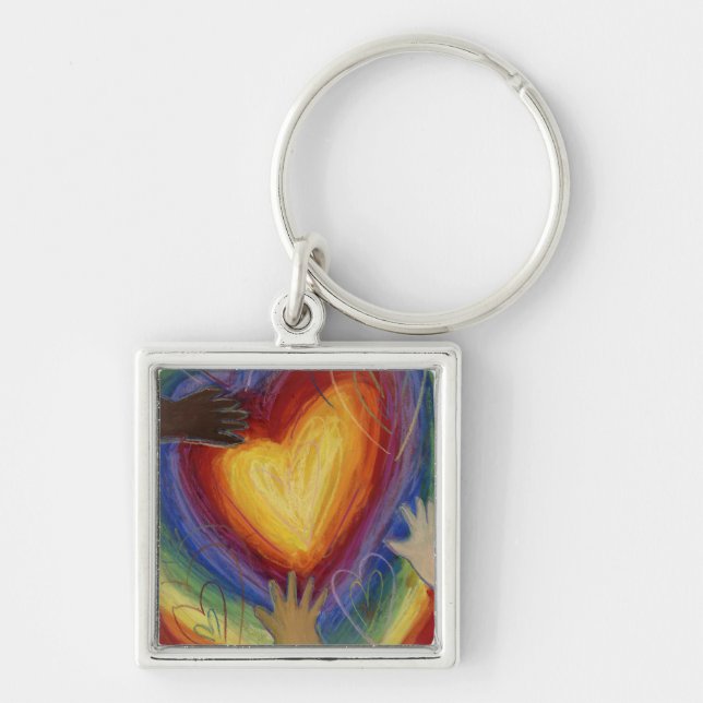 Diversity, Equity, & Inclusion DEI Keychain Charm (Front)