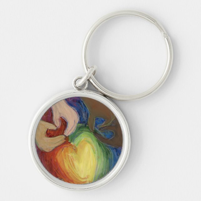 Diversity, Equity, & Inclusion DEI Keychain Charm (Front)