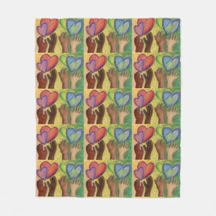 Diversity, Equity, Inclusion Fleece Throw Blanket