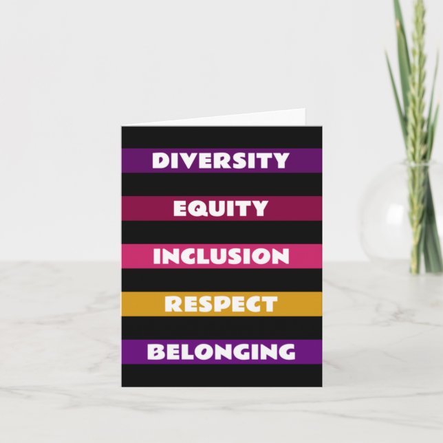 Diversity Equity Inclusion Respect Belonging Pack  Card (Front)