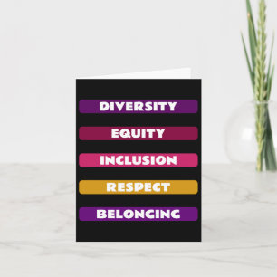 Diversity Equity Inclusion Respect Belonging Pack  Card