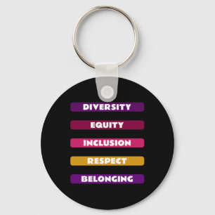 Diversity Equity Inclusion Respect Belonging Pack Keychain