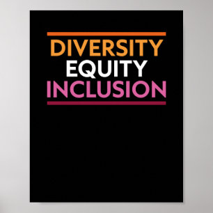 Diversity Equity Inclusion Sticker Poster