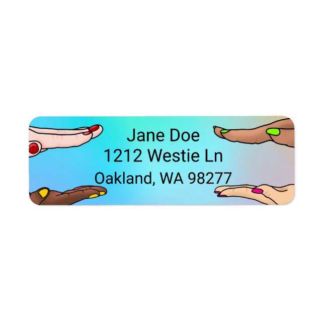 Diversity Hands Return Address Label (Front)