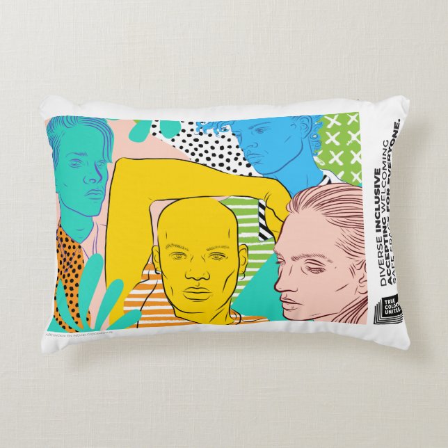 Diversity & Inclusion Poster Accent Pillow (Front)