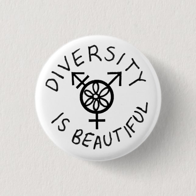 Diversity is Beautiful 1 Inch Round Button (Front)