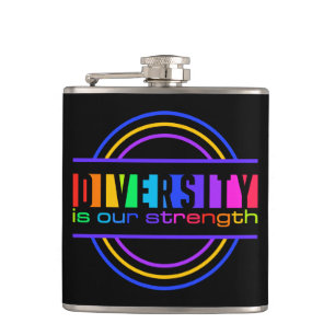 "Diversity is our strength" flask
