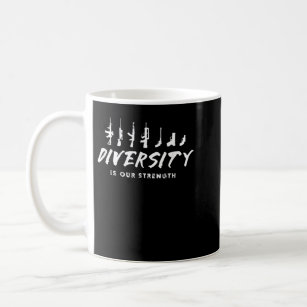 Diversity is Our Strength Funny God Guns 2A Lover  Coffee Mug