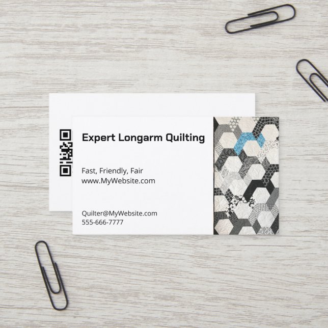 Diversity Quilt Fully Customizable Biz Cards (Front/Back In Situ)