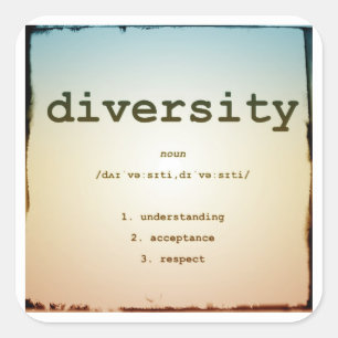 Diversity Square Stickers, Glossy, Large, 3 inch Sticker