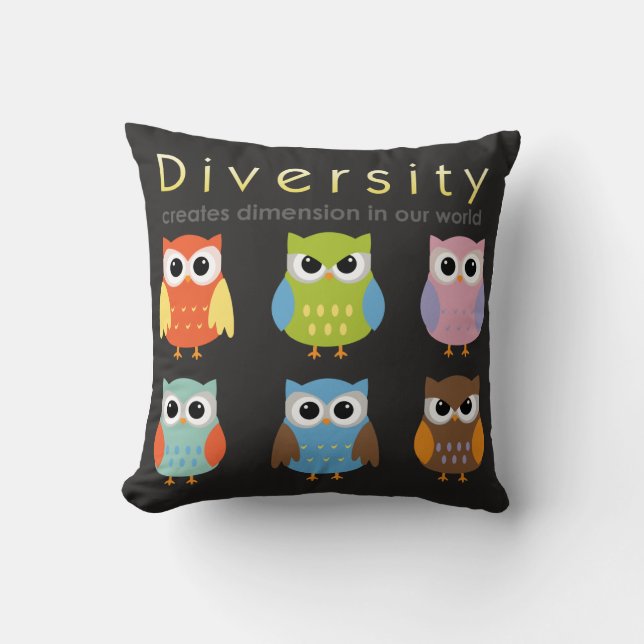Diversity Throw Pillow For Children (Front)