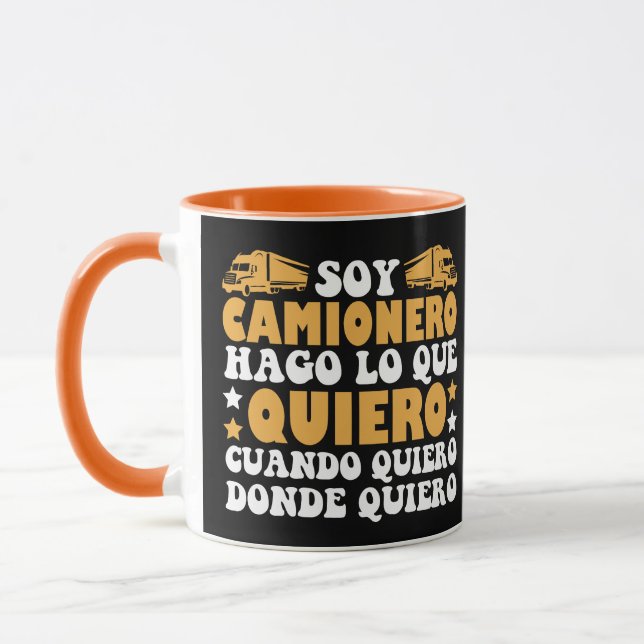Divertido Soy Camionero Hago Lo Que Quiero Mug (Left)