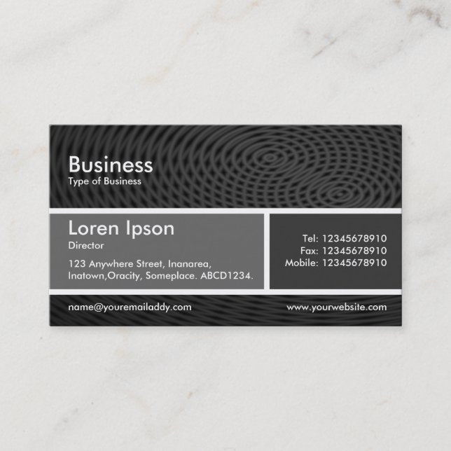 Divided Band v2 Grey and Dark Grey Business Card (Front)