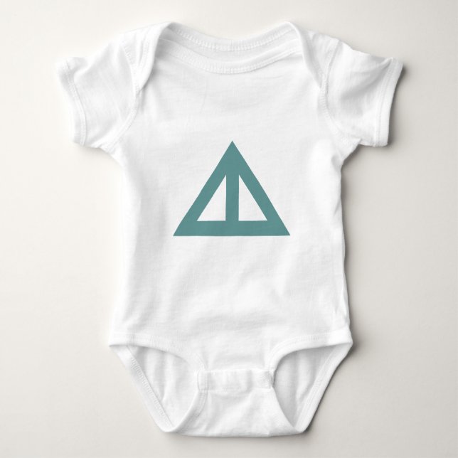 Divided Triangular Arrow Baby Bodysuit (Front)