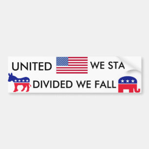 Divided we Fall Bumper Sticker