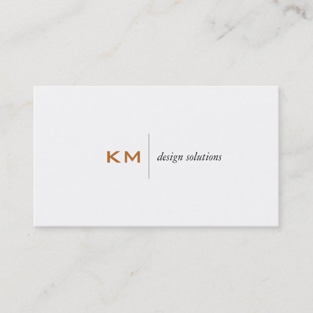 Divider Line (burnt sienna) Tab Business Card (Front)