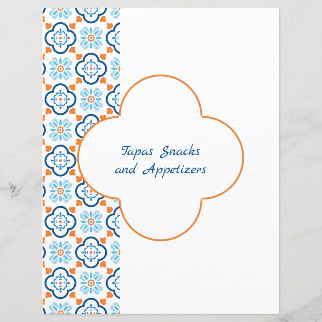 Divider Page for Blue Orange Spanish Tile Classeur (Devant)