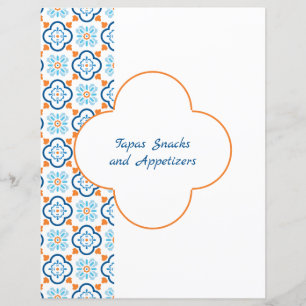 Divider Page for Blue Orange Spanish Tile Classeur