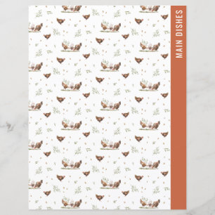 Divider Pages   2 Sided Recipe Binder Page