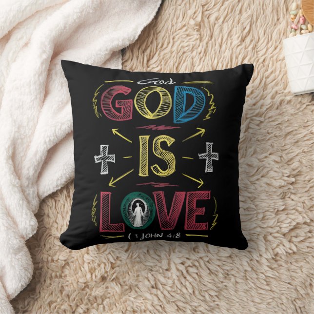 Divine Affirmation: God Is Love Throw Pillow (Blanket)