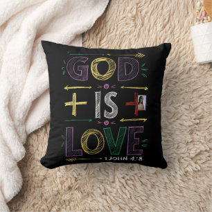 Divine Affirmation : God is love Throw Pillow