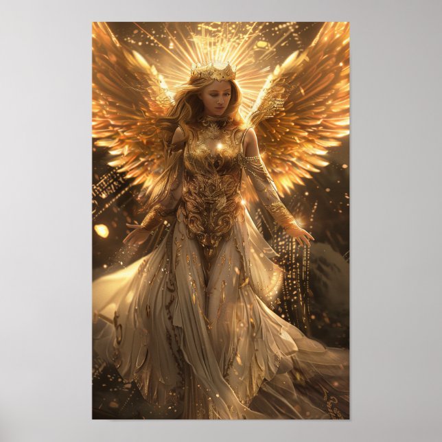 Divine Angel Oracle Card | High-Quality Cinematic  Poster (Front)