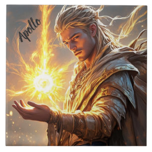 Divine Apollo God of Sun and Light Altar Tile