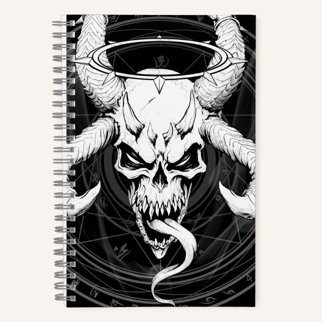 Divine Arcane Skull of Death Black Notebook (Front)