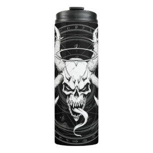 Divine Arcane Skull of Death Black Thermal Tumbler