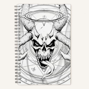 Divine Arcane Skull of Death White Notebook