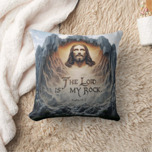 Divine Ascension: The Lord Is My Rock Throw Pillow