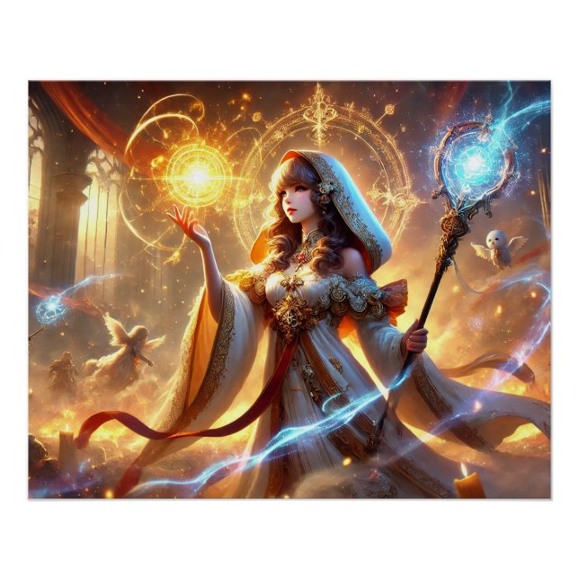 Divine Battle Healer Posters – Strength Compassion (Front)